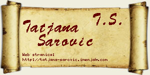Tatjana Šarović vizit kartica
